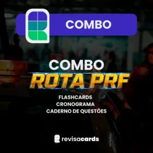 Combo ROTA PRF (Cronograma + Flashcards + Caderno de Questões)